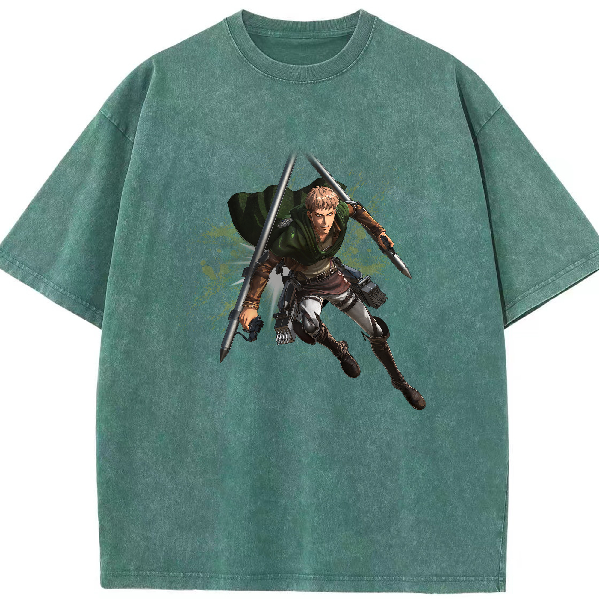 （画像用） 進撃の巨人 ジャン・キルシュタイン Attack on Titan Jean Kirstein 綿100% ヴィンテージ風 半袖Tシャツ（フロントプリント）